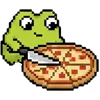 meme pixel frog
