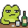 meme pixel frog