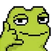 meme pixel frog