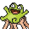 meme pixel frog