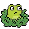 meme pixel frog