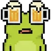 meme pixel frog