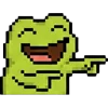 meme pixel frog