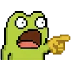 meme pixel frog