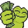 meme pixel frog