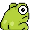 meme pixel frog
