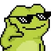 meme pixel frog