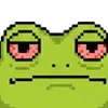 meme pixel frog