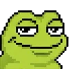 meme pixel frog
