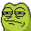 meme pixel frog