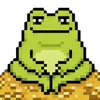 meme pixel frog