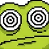 meme pixel frog