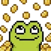 meme pixel frog