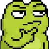 meme pixel frog