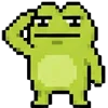 meme pixel frog