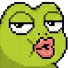 meme pixel frog