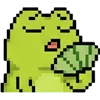 meme pixel frog