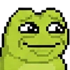 meme pixel frog