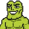 meme pixel frog