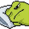 meme pixel frog