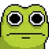meme pixel frog