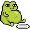 meme pixel frog