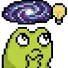 meme pixel frog