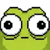 meme pixel frog