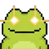 meme pixel frog