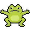 meme pixel frog
