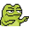 meme pixel frog
