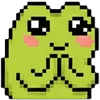 meme pixel frog