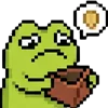 meme pixel frog