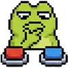 meme pixel frog