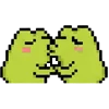 meme pixel frog