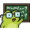 meme pixel frog