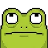 meme pixel frog