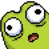 meme pixel frog