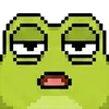 meme pixel frog