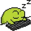 meme pixel frog