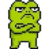 meme pixel frog