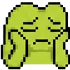 meme pixel frog