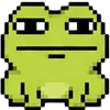 meme pixel frog