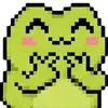 meme pixel frog