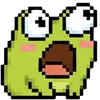meme pixel frog
