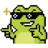 meme pixel frog
