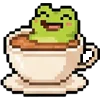 meme pixel frog