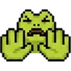 meme pixel frog