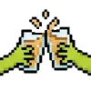 meme pixel frog