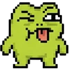 meme pixel frog